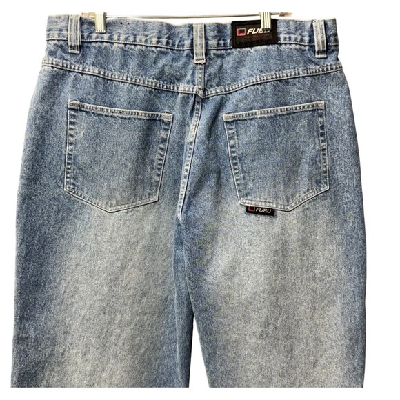 FUBU Light Wash Relaxed 90’s VTG Baggy Y2K Fit Denim Jeans Mens Size 40" X 34"‎ - Picture 11 of 14